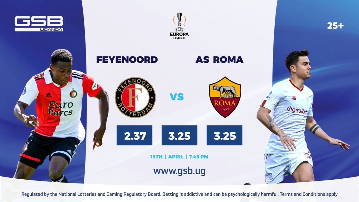 abadaaki's tweet photo. Our first game of the night in #UEL.
Lineups are out already #FEYROMA
Tip: G/G
#GSBUganda https://t.co/vs5sh7wnaU