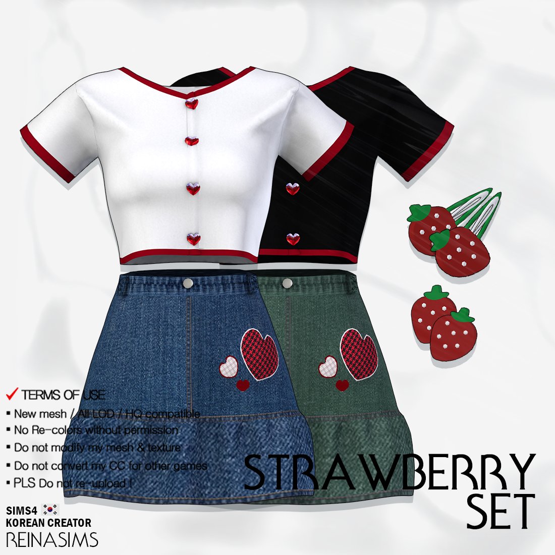Casper_S4's tweet photo. [심즈4 여심의상]Reina_TS4_Strawberry_Set  
EARLY ACCESS (PUBLIC RELEASE : KST/MAY.14.2023)
https://t.co/GALMg3H5Wt https://t.co/UvuVhYNWnD