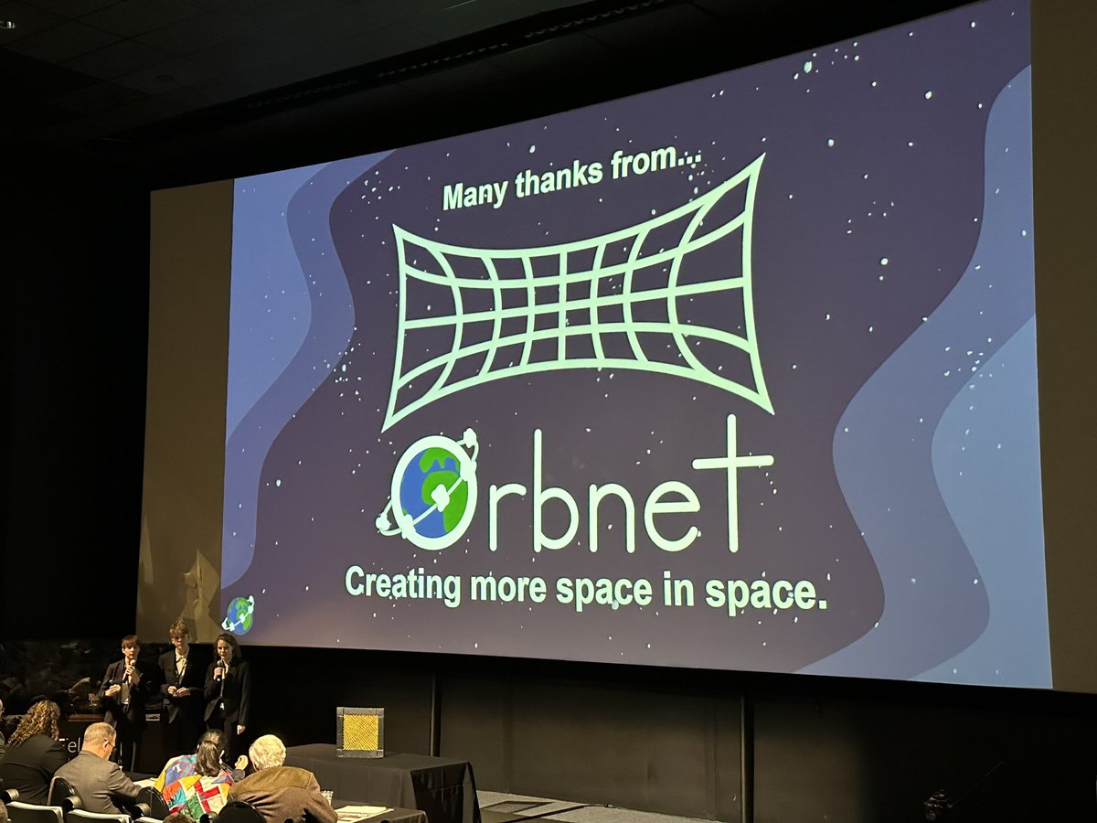 ConradChallenge's tweet photo. WOW! 🤩 Check out the Finalist team OrbNet's innovation to protect satellites from space debris. Our Finalists are all so creative when it comes to solving real-world challenges. #ConradSummit2023 https://t.co/O9oZCCDegp