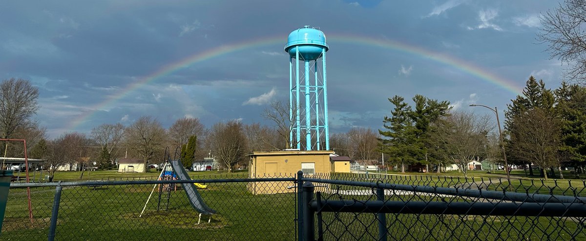 Fantastic photo captured above the Warren Water Tower!! 
“You’ll never find a rainbow if you’re looking down.” - Charlie Chaplin