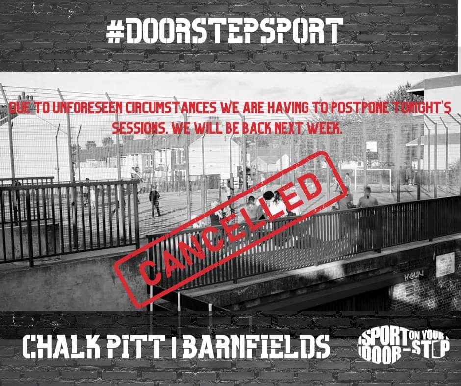 Due to unforeseen circumstances we have had to postpone tonight's sessions at Chalk Pitt and Barnfields. We will be back next week.