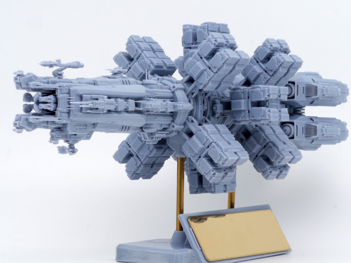 katobase2907's tweet photo. My WIP RSI-Orion from #StarCitizen is finally assembled after a long break! This is 1/1700 scale (20cm) I'm working on my unfinished models atm, just wanted to share how cool this ship looks even before paint! https://t.co/EOiasfSCOi