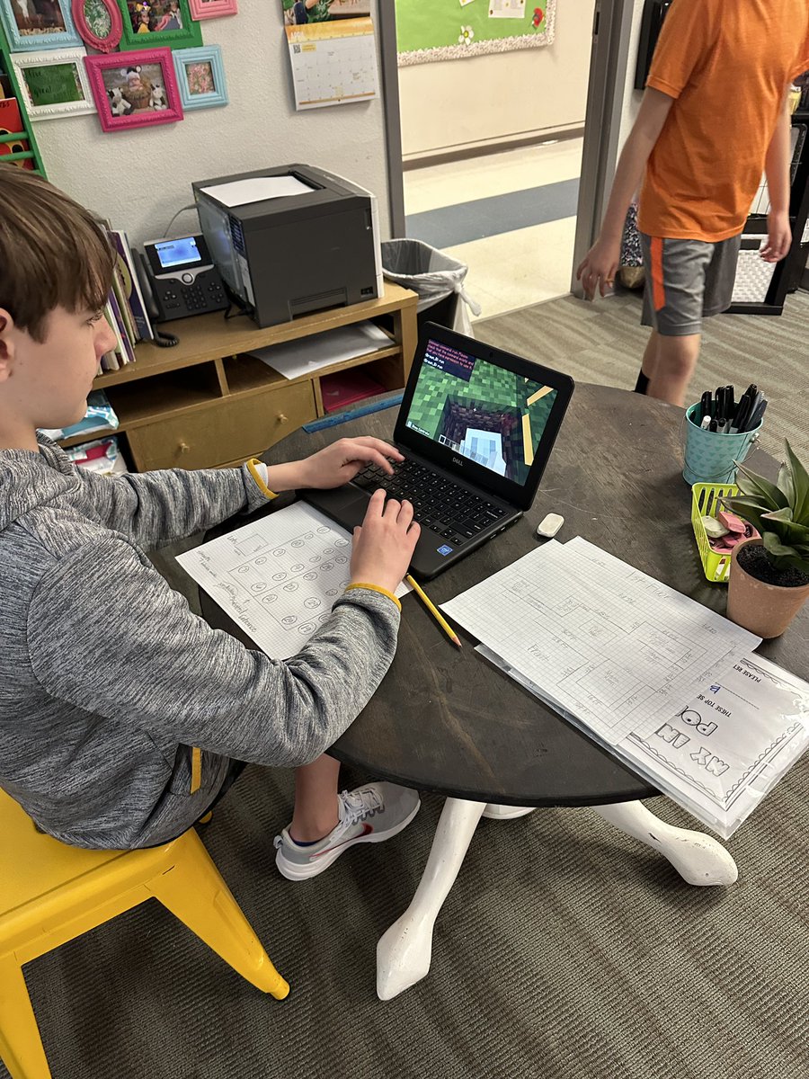 Sometimes you just let the <a href="/PlayCraftLearn/">Minecraft Education</a> expert do his thing.. we need a neighborhood for everyone to build their dream homes.. no problem! He will plan the plots of land! #nisdgt