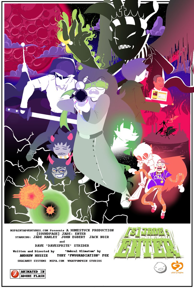 happy homestuck day 🥳🎂 here's a poster I made ab my favorite flash, hope y'all enjoy

#Homestuck #homestuck413