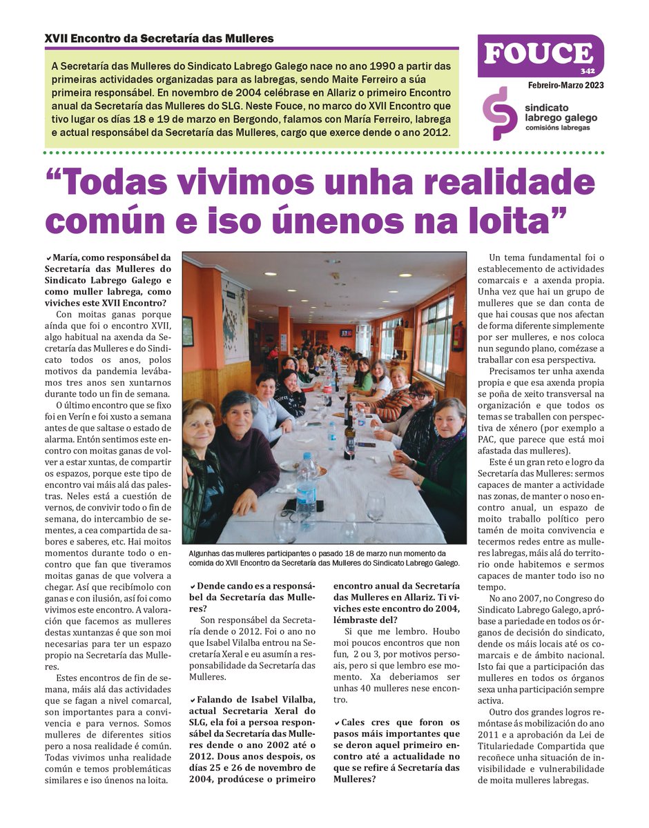 SLG_labregxs's tweet photo. 🗞️Acaba de saír do prelo o noso #Fouce 342‼️
➡️Un número repleto de novidades, encontros, reivindicacións e entrevistas en profundidade.
⏳En breve estará nas vosas casas!
🔗 Tamén podes acceder ao número completo deste Fouce (e dos anteriores) no enlace: https://t.co/7Y1XymwIAq https://t.co/Oc5ZnFQe6R
