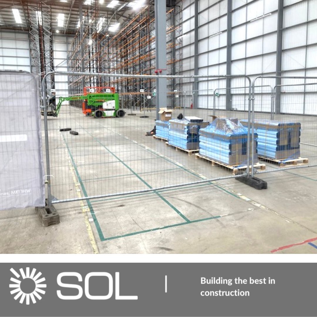 SolServices7's tweet photo. The start of an exciting new project in Manchester. Work includes new racking, sprinklers, LED lighting, MHE charging and fire alarms. 

#commercial #refurbishment #warehouse #mechanical #electrical #stripout #construction #commercialconstruction #building #internalstripout https://t.co/qVXjvL9fIi