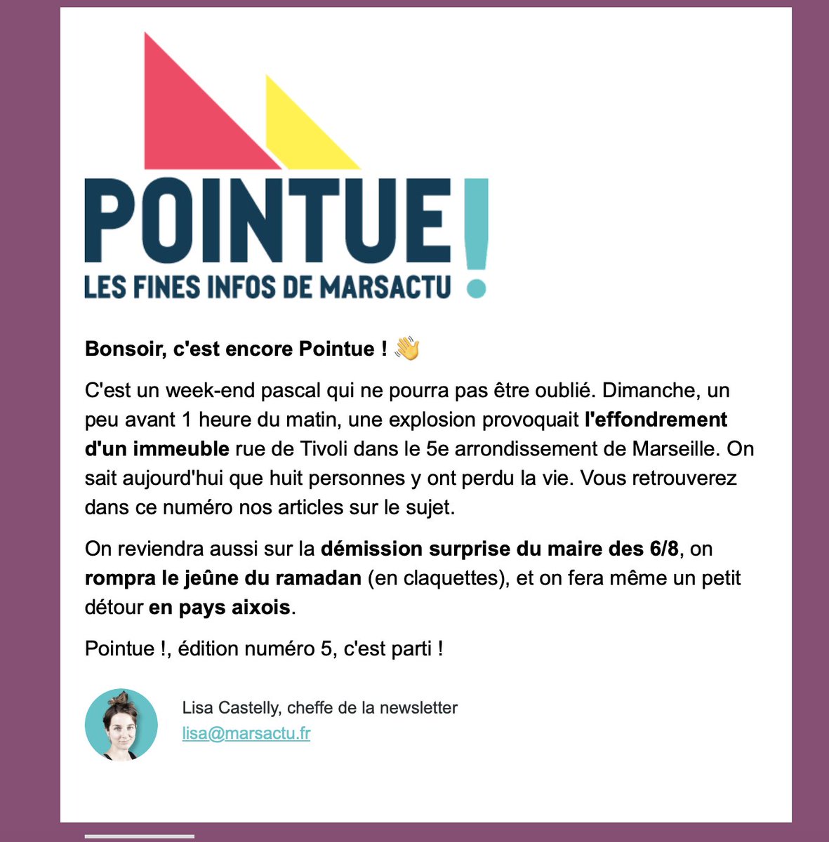 nmaisetti's tweet photo. 18h, on arrête tout·e·s et on #Pointue :

https://t.co/zlXFfGU7pG https://t.co/oK6Em0UqVN