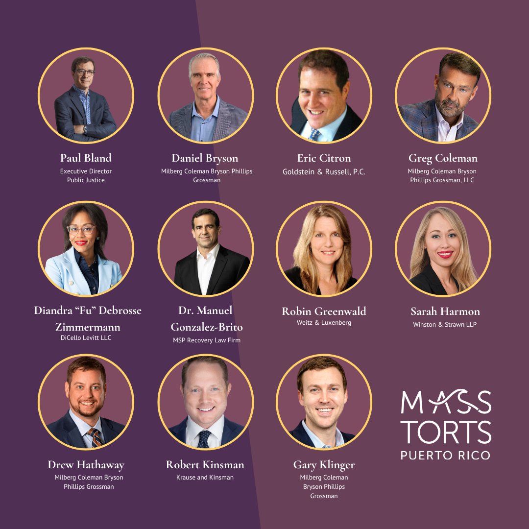 MassTortsPR's tweet photo. ...the speakers just keep getting better and better! Check out these amazing legal minds joining us at Mass Torts Puerto Rico 2023! 

 #mtpr #attorneys #Masstorts #legal #puertorico #tlpr #triallawyers #trialattorneys #lawyers https://t.co/GlL6SHhHP5
