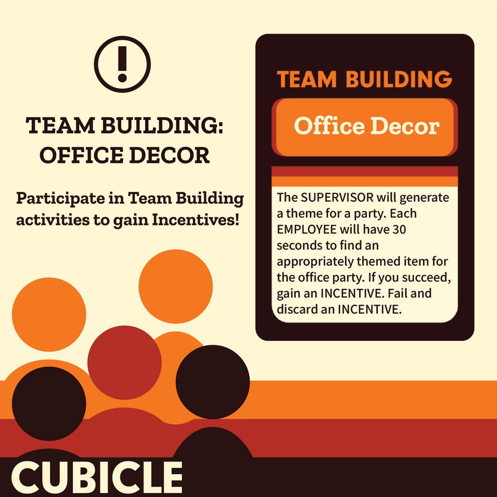 playcubicle's tweet photo. Team Building Thursday! Have some fun with your colleagues by participating in exciting Team Building activities.
Synergy!
Visit https://t.co/nDcVC1wRnY to get notified when we launch on Kickstarter!
#cubicle #underscoregames #tabletop #tabletopgames #office #workspace https://t.co/pJQeStg4PR