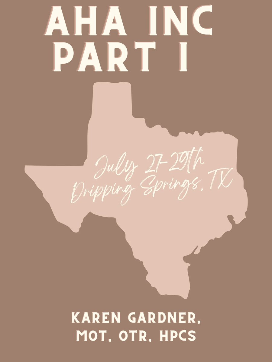 TheAHAInc's tweet photo. Join AHA Inc Faculty  Karen Gardner MOT, OTR, HPCS for AHA Inc Part I in person course at RED Arena in Dripping Springs TX.

Click on the link below to sign up today!

https://t.co/3Or9MR2Yff

#Hippotherapy #TreatmentWithTheHelpOfTheHorse #LeadingTheWay https://t.co/eXu3WaZO4N
