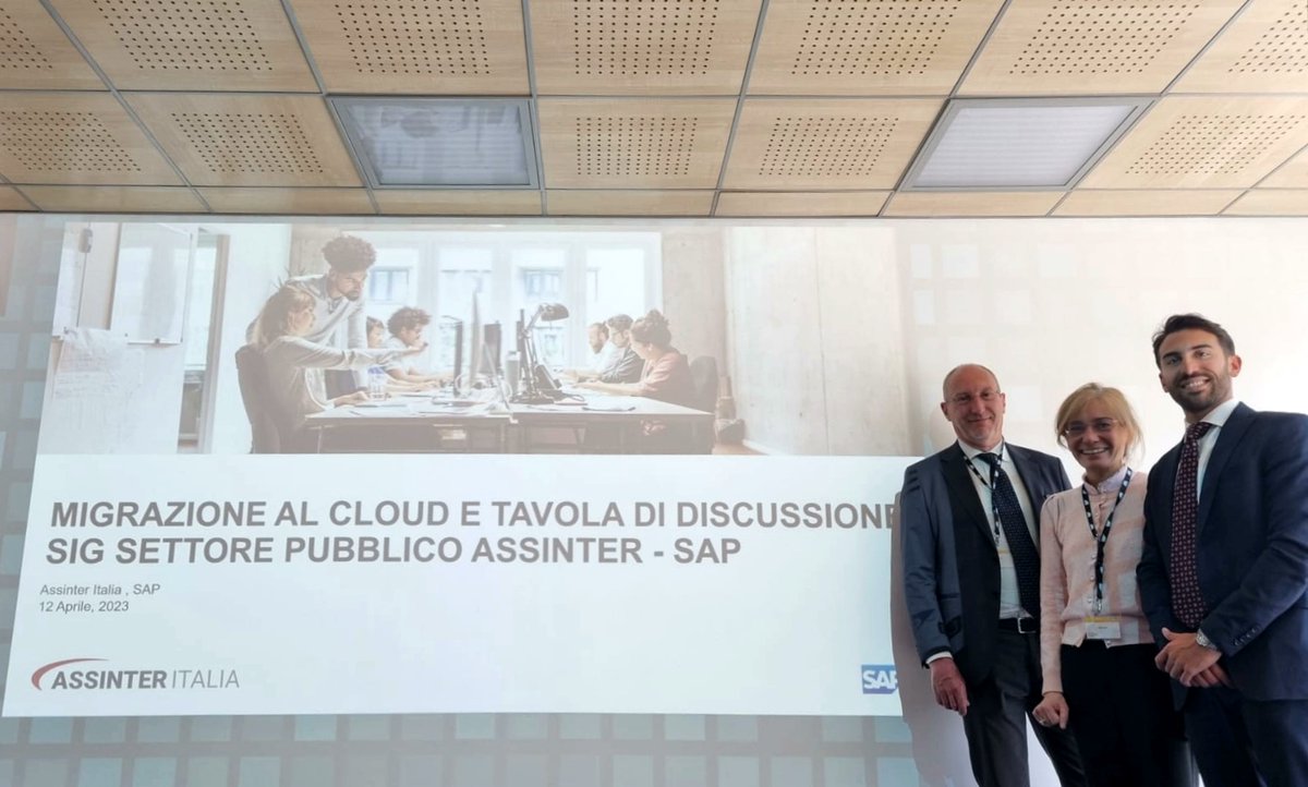 Assinter Italia (@assinteritalia) on Twitter photo Il 12 aprile, l’Interest Group dei clienti <a href="/SAPItalia/">SAP Italia</a> del #SettorePubblico, coordinato da #Assinter, si è ritrovato a Roma per una tavola di discussione con SAP dedicata alla migrazione al #Cloud.
Scopri di più 👉bit.ly/3KUHgQf Il 12 aprile, l’Interest Group dei clienti <a href="/SAPItalia/">SAP Italia</a> del #SettorePubblico, coordinato da #Assinter, si è ritrovato a Roma per una tavola di discussione con SAP dedicata alla migrazione al #Cloud.
Scopri di più 👉bit.ly/3KUHgQf