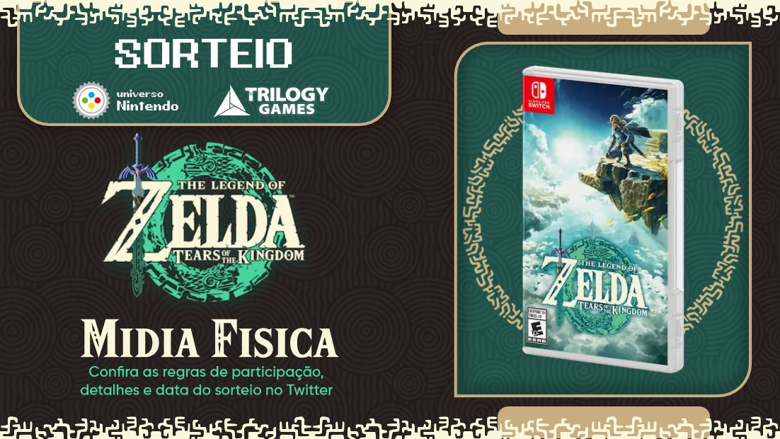 necrolipe's tweet image. 🍀 SORTEIO
🎁 x1 Cópia em Mídia Física de #Zelda Tears of the Kingdom

⭐️ O hype não para e em parceria com a Trilogy Games, um sorteio bem especial para celebrar a chegada da tão aguardada aventura inédita em Hyrule

Para participar:

1. Siga  @necrolipe e @TrilogyGames_
2.…