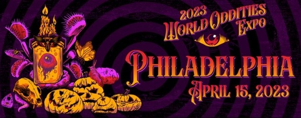 QueerlyDparted's tweet photo. In two days, Queerly Departed will be in Philadelphia for the 2023 World Oddities Expo!! 🥳 It'll run Saturday, April 15th to Sunday, April 16th, and we can't wait to see our Philly peeps there! 🤗

#thingstodoinphilly #worldoddities #odditiesexpo #supportsmallbiz #shopsmall https://t.co/Pk44FjyUdD