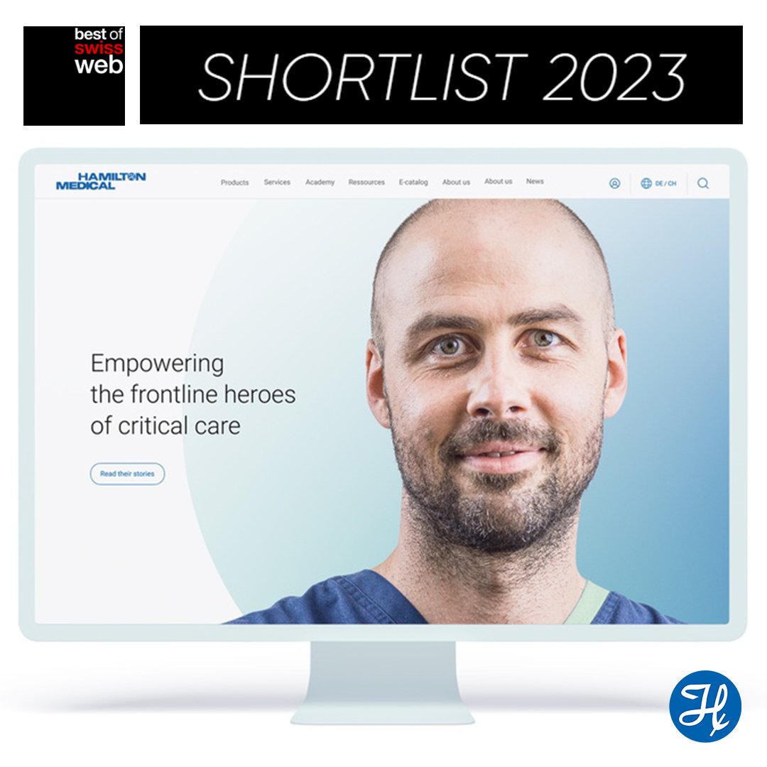 HamiltonMedical's tweet photo. We are excited to announce that our website has been shortlisted by @BestofSwissWeb! Thank you to @ergosign and #Geyst teams for bringing our website design to life. Stay tuned for the final winner announcement on May 10th!
#IntelligentVentilation #Webdesign #Switzerland https://t.co/1JNmD1x0T0