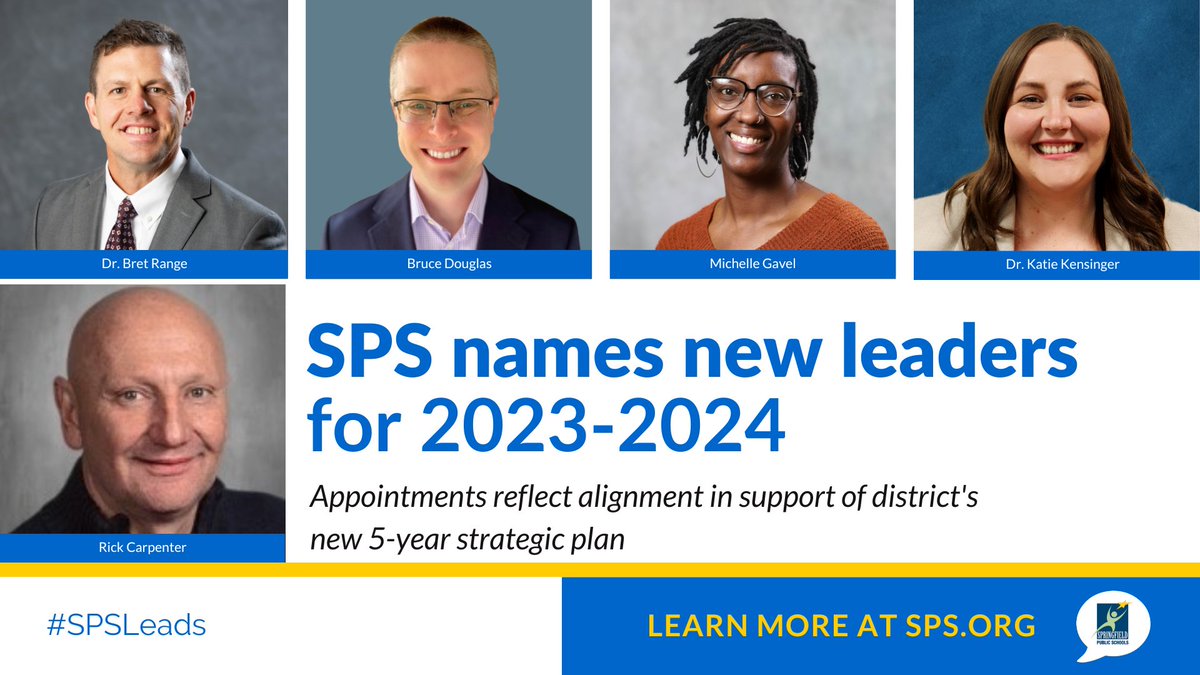 SPS announces new leaders for 2023-2024 school year 

MORE: ow.ly/yVL450NIlcJ

#SPSLeads