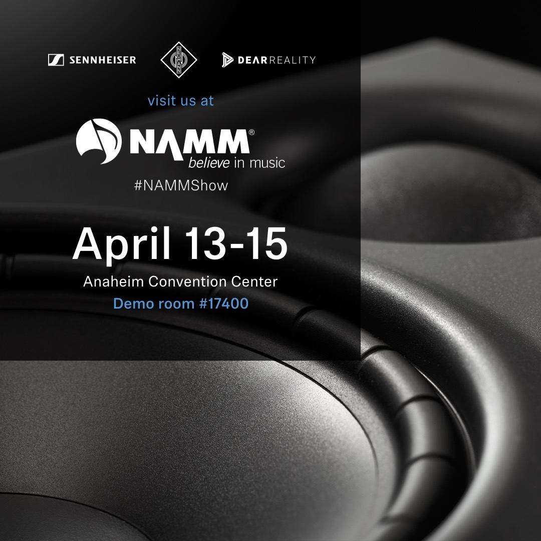 Sennheiser's tweet photo. We're thrilled to be here @NAMMShow & even more excited to see you!
Drop by our demo room #17400 today through the 15th for a @NeumannBerlin #Immersive Soundstage Experience, plus plenty more from the Sennheiser Group.
#NAMMShow #Sennheiser #Neumann #DearReality https://t.co/qNyq4ENyFL