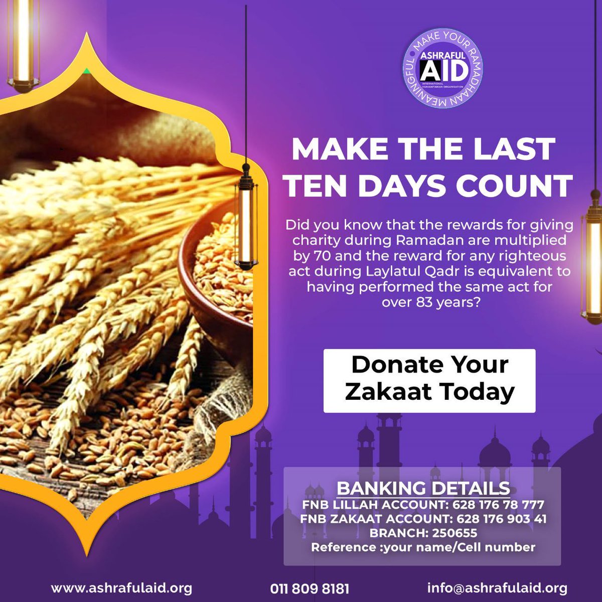 AidAshraful's tweet photo. The last ten days of Ramadan are here, and it's a chance to increase our good deeds and draw closer to Allah. At Ashraful Aid, we're working hard to provide urgent relief and long-term support to vulnerable communities worldwide. https://t.co/sKBsIxDmt6