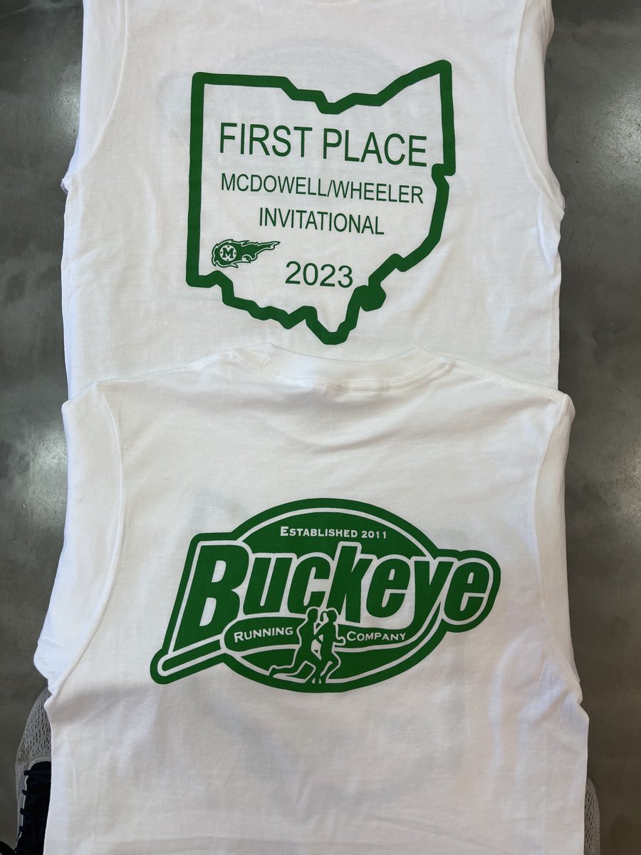 BuckeyeRun's tweet photo. A front &amp; back look of the shirts we are donating for the McDowell/Wheeler Invitational at Mason Middle School. Thank you for allowing us to support your event just like many of your athletes have supported us the past twelve years! Have a great meet! https://t.co/ieXook9Ua1