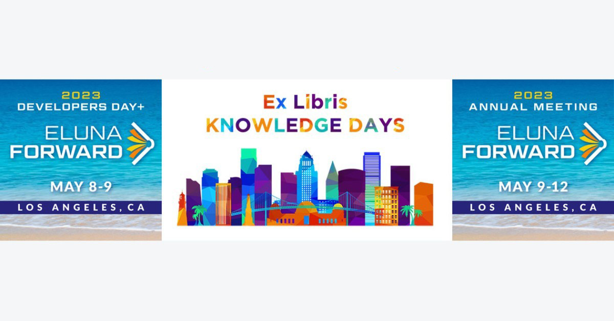 ExLibrisGroup's tweet photo. Why I Like ELUNA
From attending ELUNA for the first time in 2005 to attending ELUNA 2023 this May, don't miss what Bill has to say about the ELUNA conference- https://t.co/RqZPdxKVgG
#ExLibris #Library_managment #Library_comunity #library_conference #ELUNA2023 https://t.co/9kYvQRWrFM