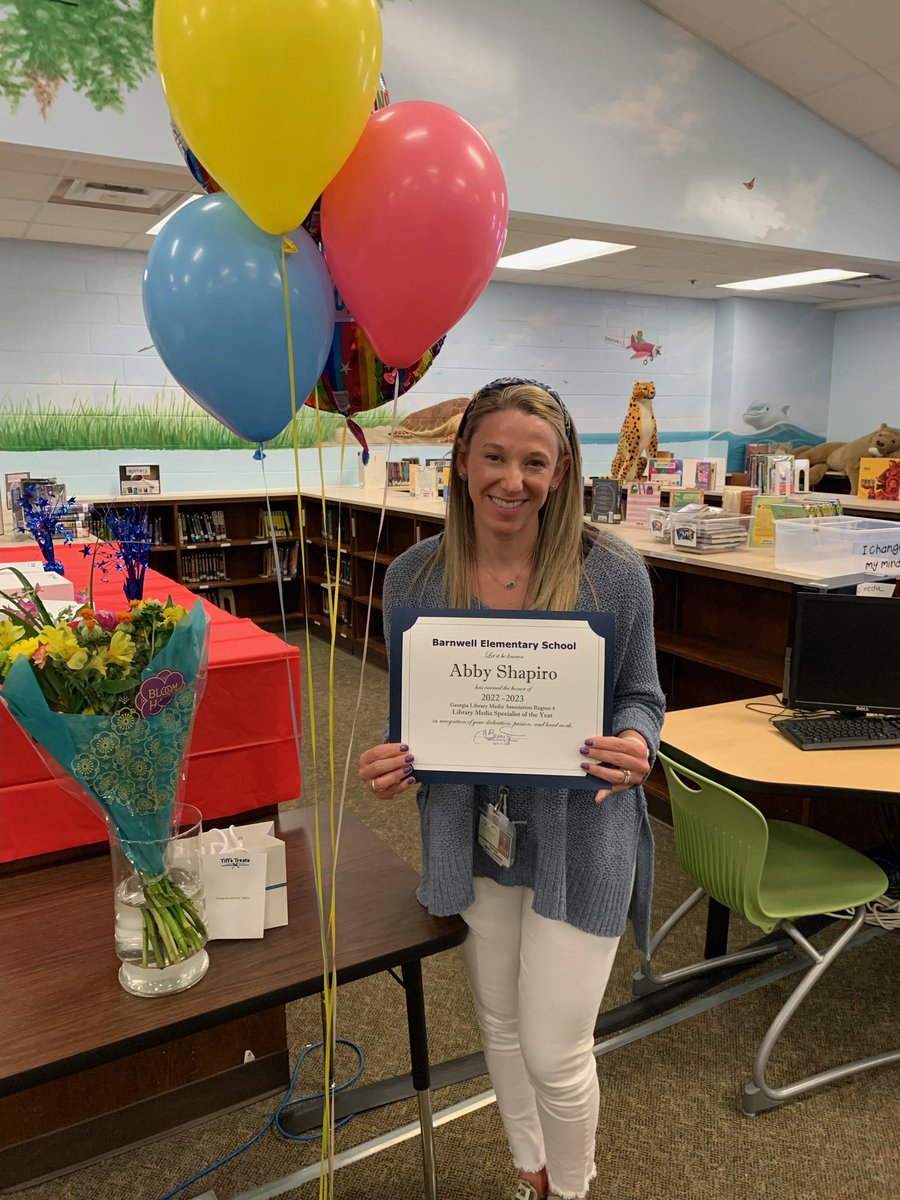 The Barnwell Beat! (@thebarnwellbeat) on Twitter photo Wow! Justβ¦Wow!! Barnwell is SO proud of <a href="/GoShapiro/">Abby Shapiro</a>!! She was just awarded the Media Specialist of the Year for Region 4! Her dedication to our students and staff is never ending! π ππ€ Wow! Justβ¦Wow!! Barnwell is SO proud of <a href="/GoShapiro/">Abby Shapiro</a>!! She was just awarded the Media Specialist of the Year for Region 4! Her dedication to our students and staff is never ending! π ππ€