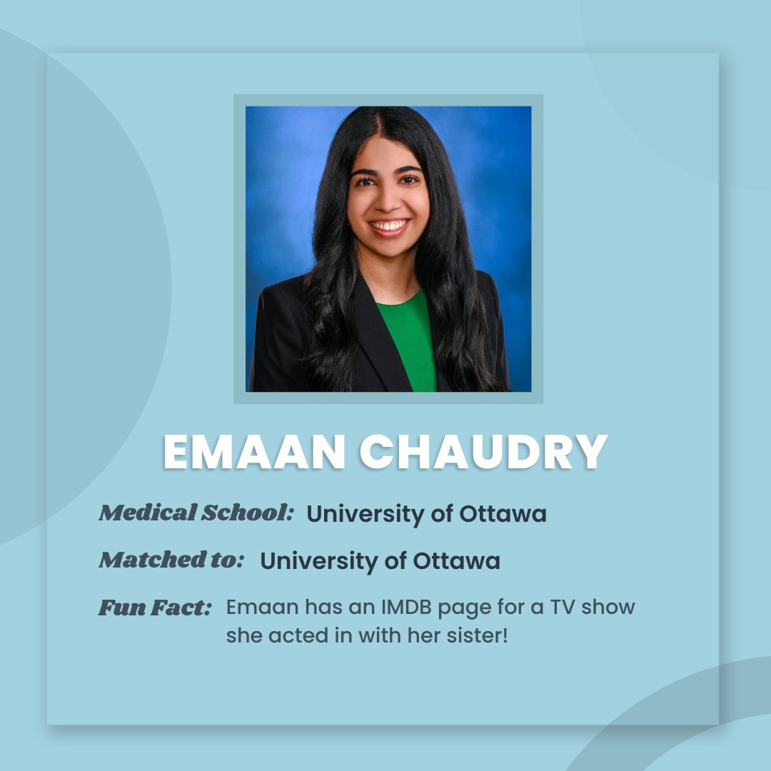 Meet our first trio of incoming ophthalmology residents who will be joining us for our post-match webinar on April 18th!
RSVP to our FB event and register: fb.me/e/18AFOEKu3
#Ophthalmology #carms #matchday2023  #mentorship