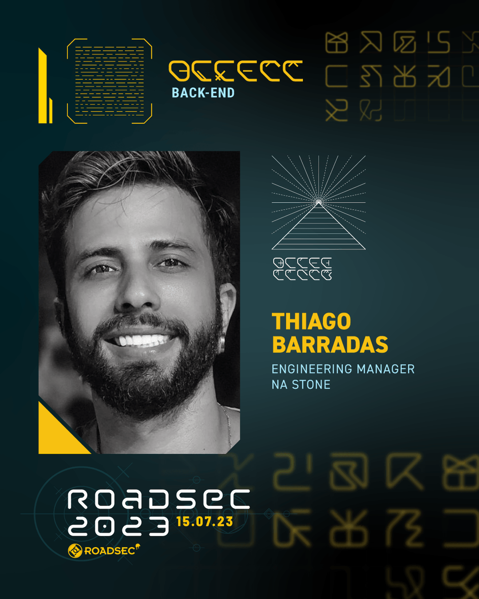 Mais um palestrante no eixo #BackEnd! O Thiago Barradas é Engineering Manager na Stone e vem ao #roadsec om a palestra "API RESTful, você está fazendo ERRADO!"
Garanta seu ingresso para o maior festival hacker da América Latina! bit.ly/3V8KaUi
