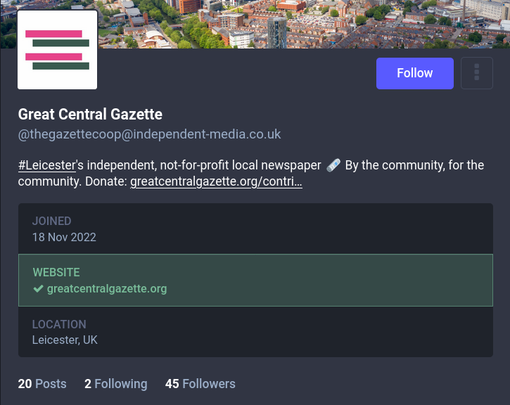 Did you know @thegazettecoop has a @joinmastodon profile? #Mastodon is an ethical alternative to #Twitter. It isn't controlled by any one person. 📱Follow us here: independent-media.co.uk/@thegazettecoop Join the #IndyMedia server run by @TheCanaryUK (a fellow co-op!): independent-media.co.uk/invite/Q8Uy2diE