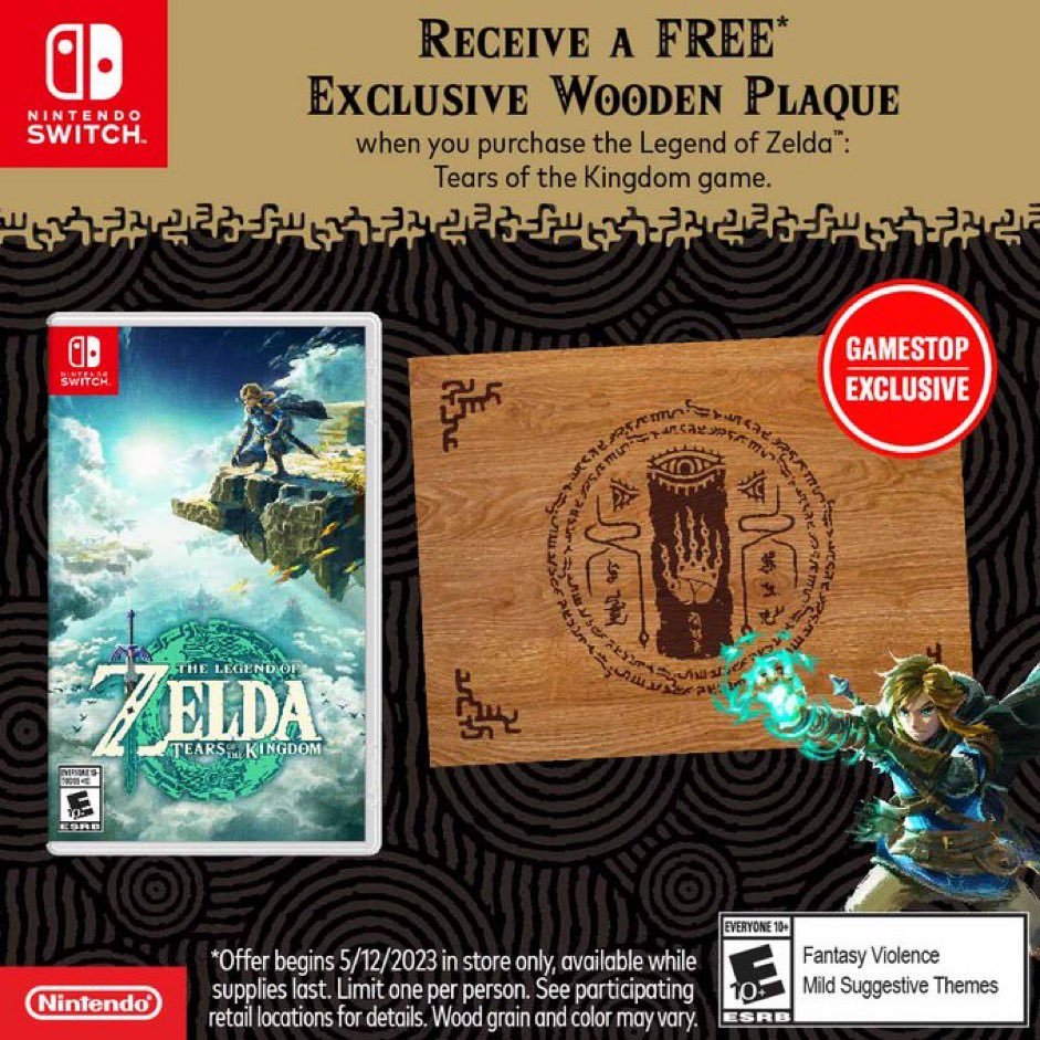 The Legend of Zelda: Tears of the Kingdom - Nintendo Switch + Free  Exclusive Black Wall Scroll 