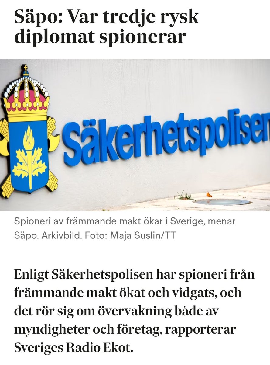 David_M_Bergman's tweet photo. Det här är väl exakt vad Säpo sagt i X antal år helt öppet och varit övertydlig med i sina årsrapporter. Vi vet såklart inte vad avsnittet säger (syftet med detta är väl just att puffa för det) men det som framhävs här känns som en icke-historia. https://t.co/LgRlo1DqbQ