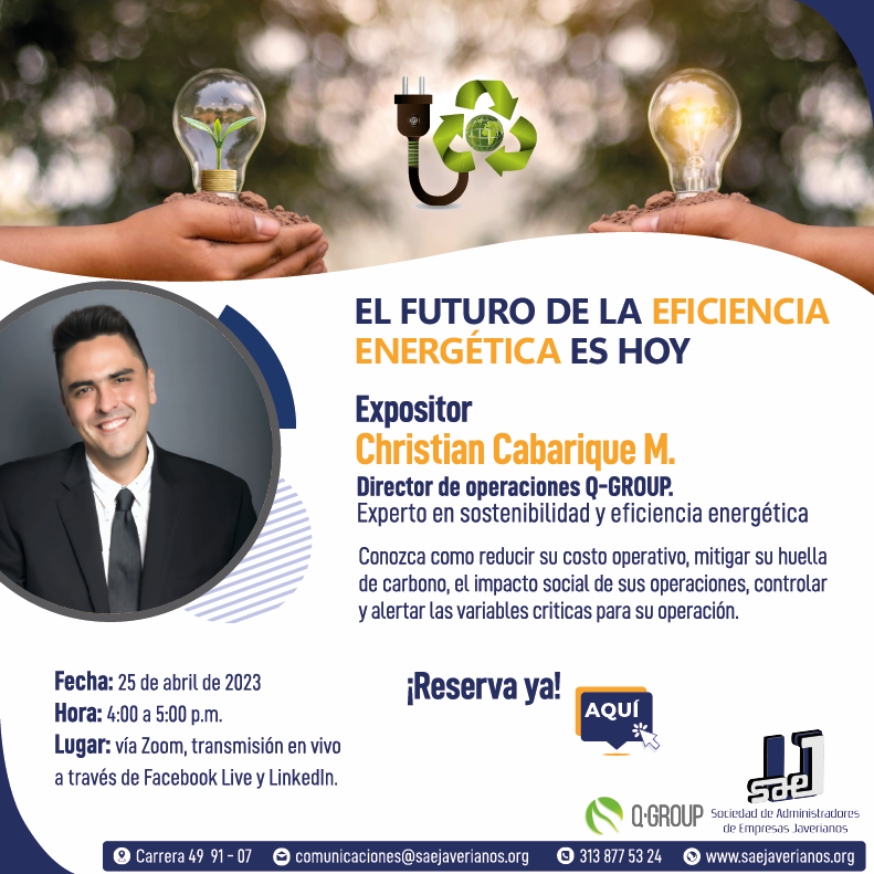 Buenas tardes, les extendemos esta invitación para asistir a nuestro webinar acerca de como el futuro de la eficiencia energética ES HOY.

Día: martes 25 de abril de 2023
Hora: 4:00 a 5:00 p.m.

Link de registro
forms.gle/NrGf1GHtvsDiy4…