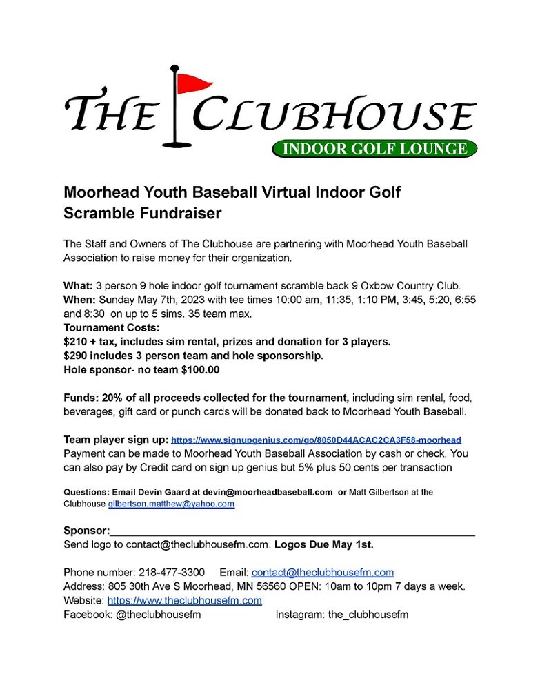 MhdYthBaseball's tweet image. Spread the word and let's pack the Clubhouse on Sunday, May 7th! @SpudBaseball @MoorheadBlues