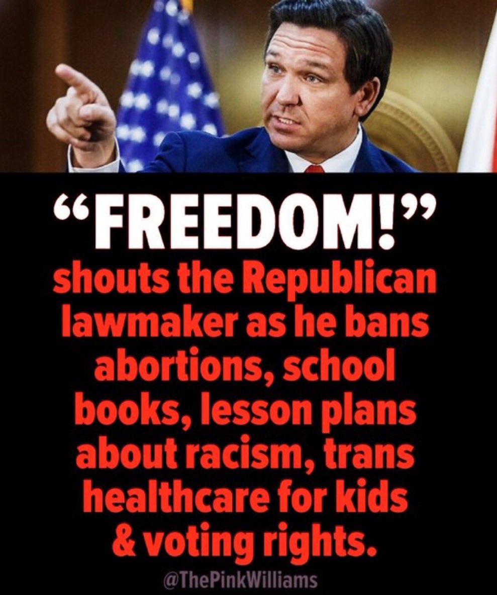 stantherunner's tweet photo. @Fla_Pol @GovRonDeSantis @AGGancarski #RonDeFascist and @TheFLGOP are completely out of touch with women, Gen Z, and majority of voters on this issue. Will not help his presidential aspirations and will hurt Party statewide in time.
#FloridaIsntFree https://t.co/HCEGNTFzu9