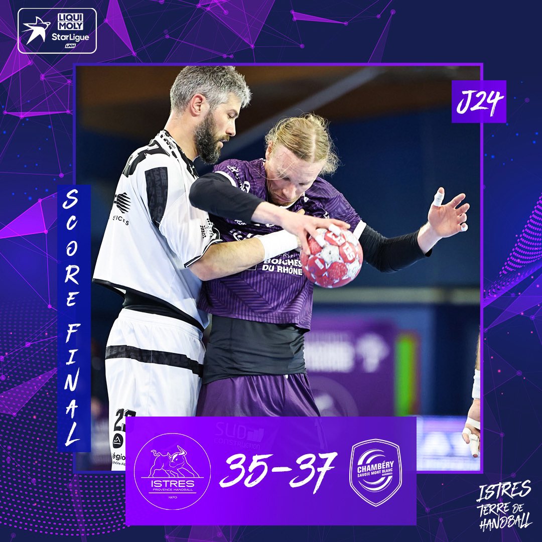 ⏱️ 𝟔𝟎’ : 𝐟𝐢𝐧 𝐝𝐞 𝐦𝐚𝐭𝐜𝐡

Un combat intense pendant 60 minutes, Istres était à deux doigts de prendre des points dans cette rencontre qui tourne finalement en faveur de Chambéry. 

#istreshandball #istresprovencehandball #IPHB #istresterredehandball