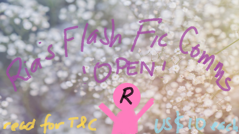 r1aDir's tweet photo. Come one and come all!
Want a starting point for your OC? Stuck with figuring out a scene? Fret no more!
Ria's Flash Fic Commissions are here for you! 🧵 https://t.co/59h4MomfmI