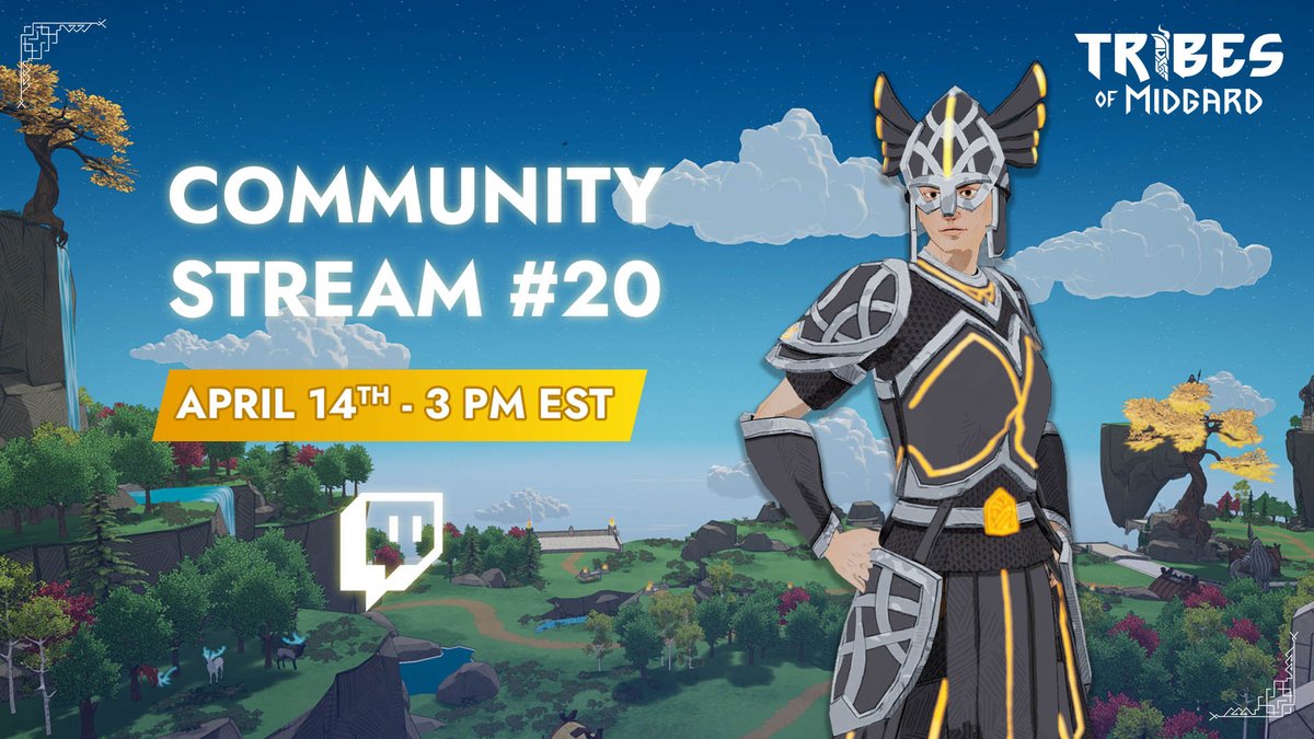 Join us on stream tomorrow, Friday April 14th at 3:00pm EST with our Norsfell devs as we play the new update! ⛅️

(i heard that SHiFT Codes for cosmetics will also be floatin around there) 🎁

▶️ Follow us on Twitch: twitch.tv/tribesofmidgard