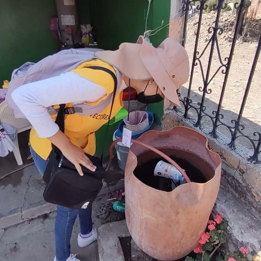 SaludMentalJSV's tweet photo. Continúan las acciones prevenidas para evitar la reproducción del mosco transmisor del #dengue.
📸 Personal de Control Larvario en la comunidad de San José de los Duros #Salmanca.
#SistemadeSaludGto
#JSVSalamanca https://t.co/df4WjCB4sC