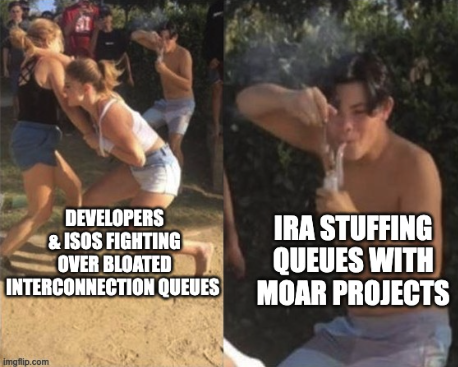 kyle__cb's tweet image. As I learn more about how transmission interconnection works, I'm beginning to notice a worrying feedback loop that could stymie reform efforts and won't go away once/if we simply clear the backlogs

Here's how it works... (1/x)