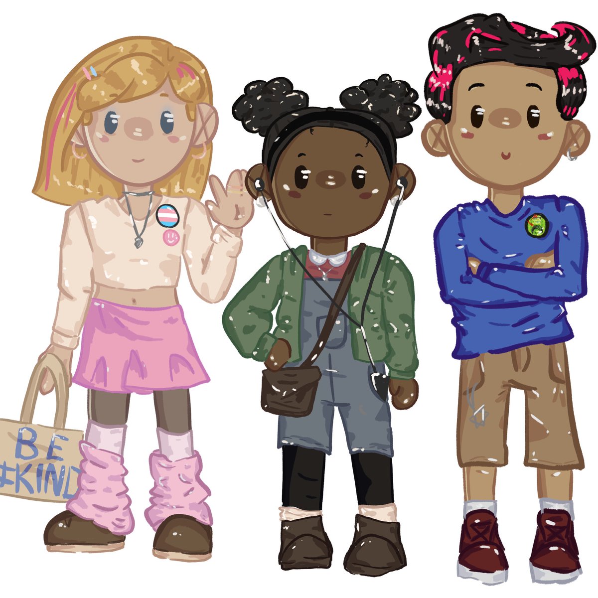 karljkin's tweet photo. My drawing of the silly little Hogwarts students in their silly little outfits https://t.co/5LQhjMrFgG