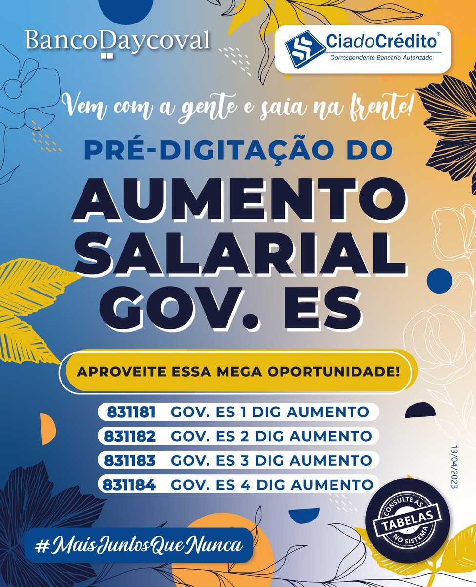 ciadocreditoofc's tweet image. Vem com a gente e saia na frente!! 🚀🚀
#CiaeDaycoval #GovES #GovernodoEspíritoSanto #CiaeVocê #MaisJuntosqueNunca