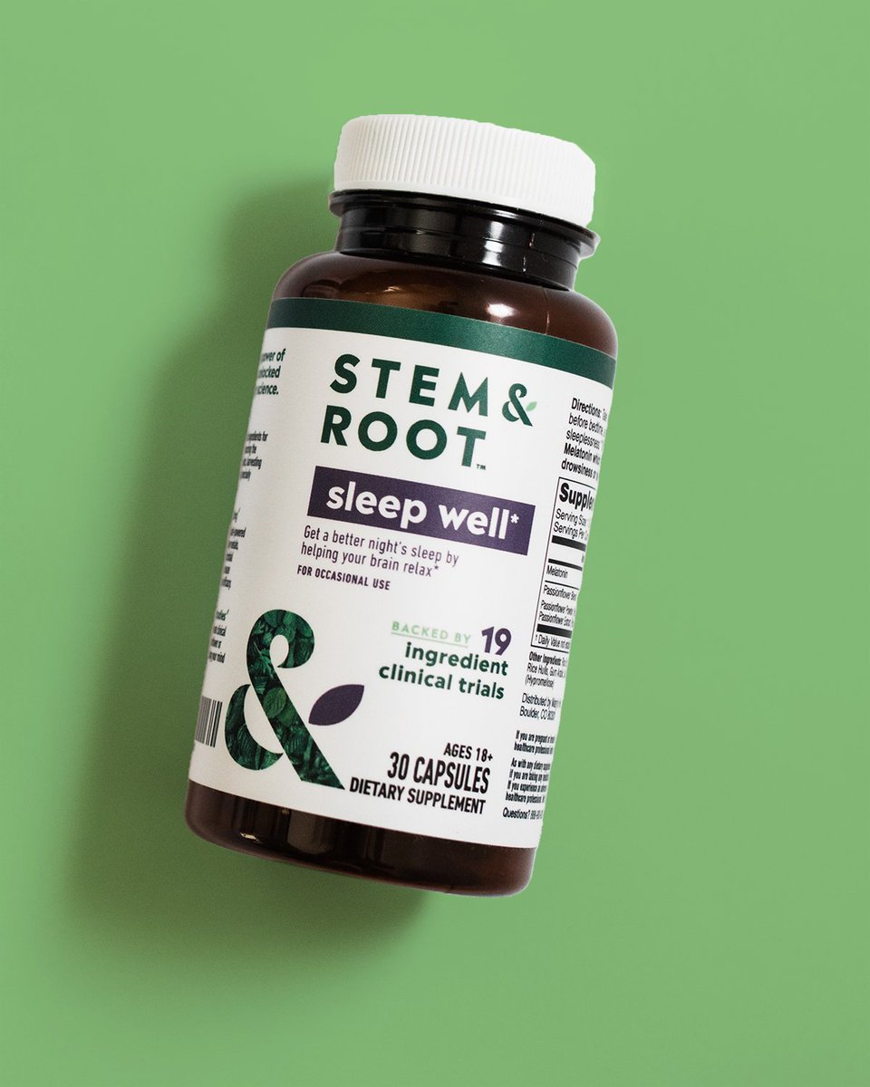Say goodbye to tossing and turning all night! Our #plantpowered #sleepsupplement helps you get a #restfulslumber 😴 Give yourself a break and get some zzzs! #SleepWell #stemandroot👆🔗2️⃣ 🛒  l8r.it/oBJd