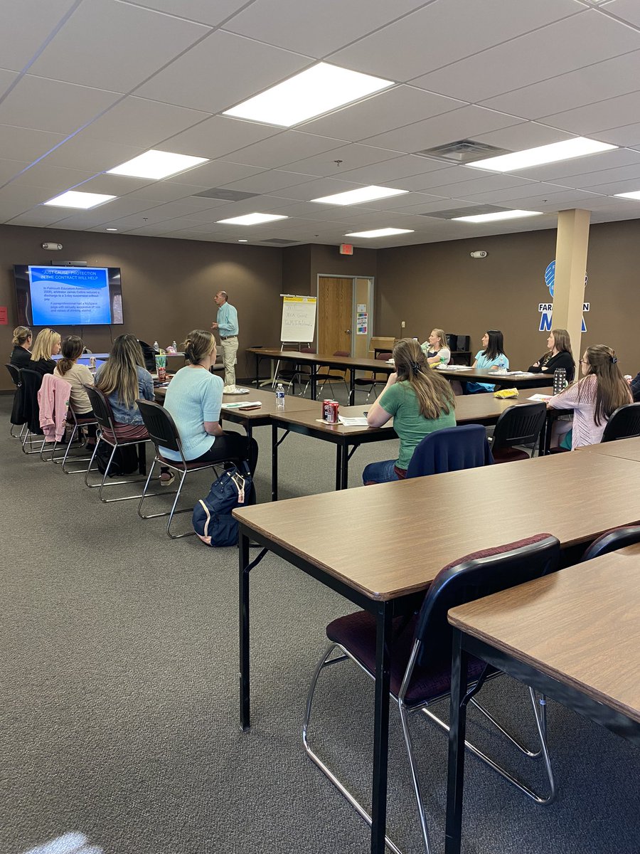 Rbyn1978's tweet photo. Thank you Doug Wilcox from the #mea for presenting tonight to the WLEA New Hire Club on Teacher Rights and Responsibilities.  #WEareWLCSD  @DrBernia https://t.co/uxLADay2PP