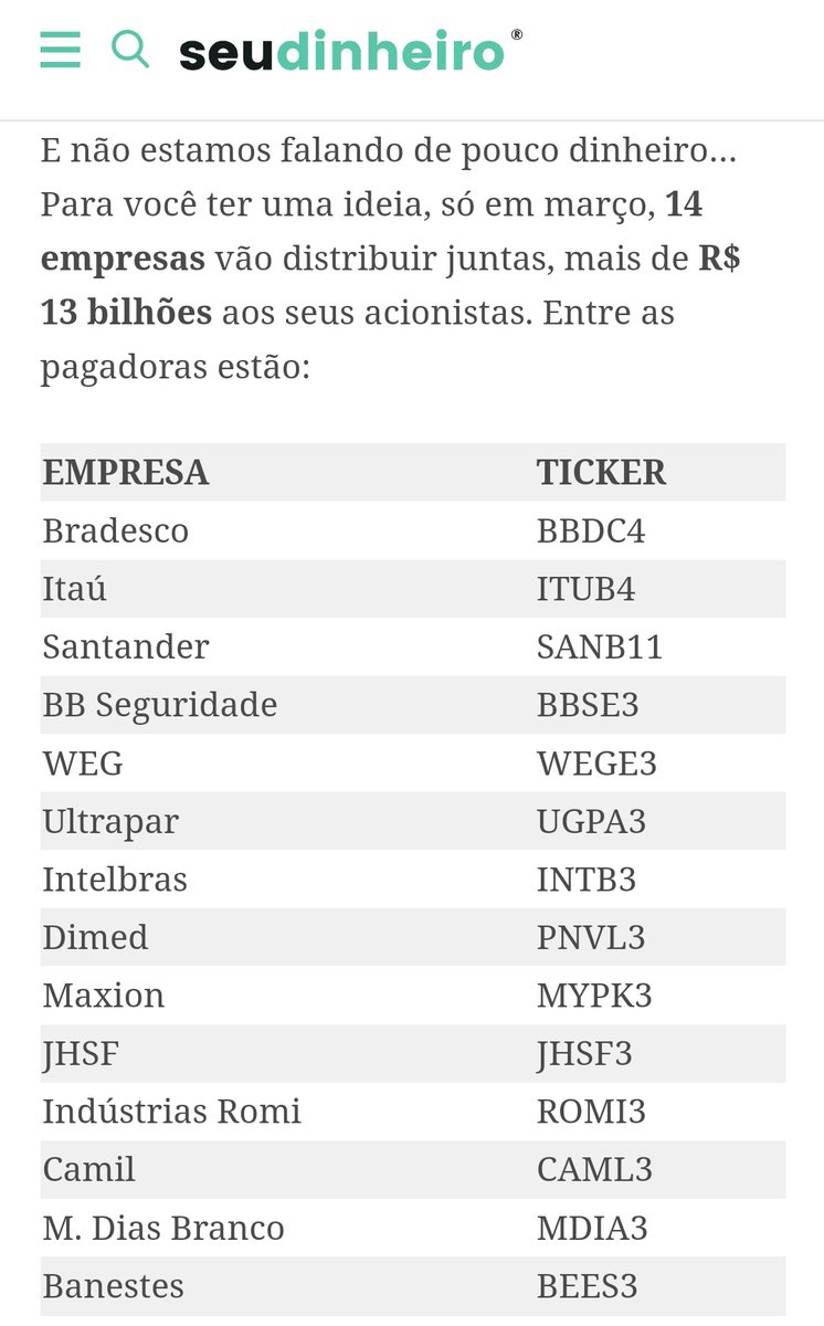 Essas empresas juntas distribuíram 13 bilhões de reais em dividendos isentos de tributação.. aqui o Haddad não mexe. 
O governo petista é anti pobre