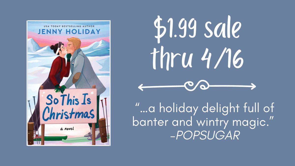 Hello, if spring is getting you down (😂) why not go back to Christmas? My Hallmark satire/homage is on sale wherever you buy e-books Links here: jennyholiday.com/book/so-this-i…