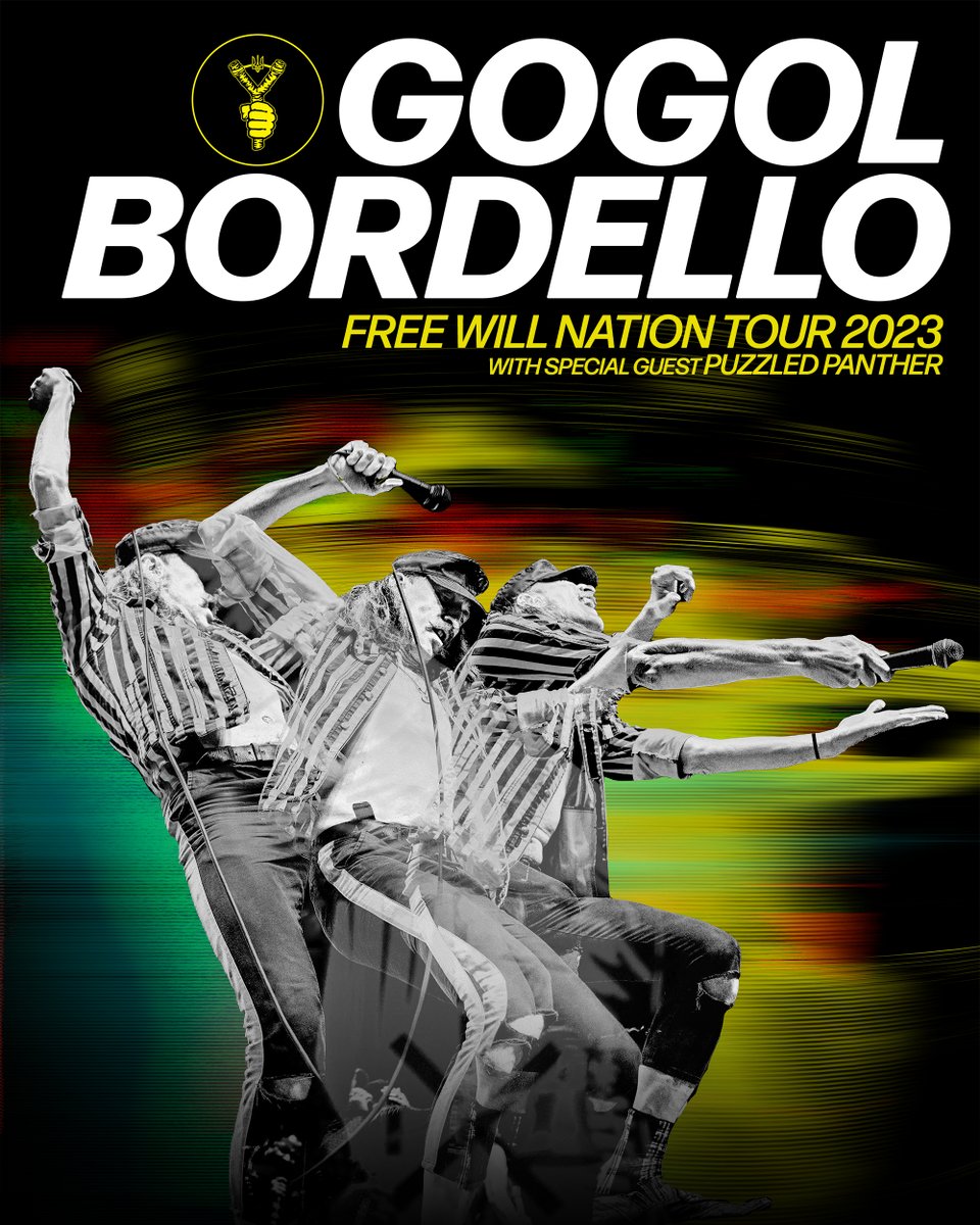 Tickets for Gogol Bordello's Free Will Nation Tour 2023 will be available TODAY at 10am local venue time 🎟 Get your tickets: gogolbordello.com
