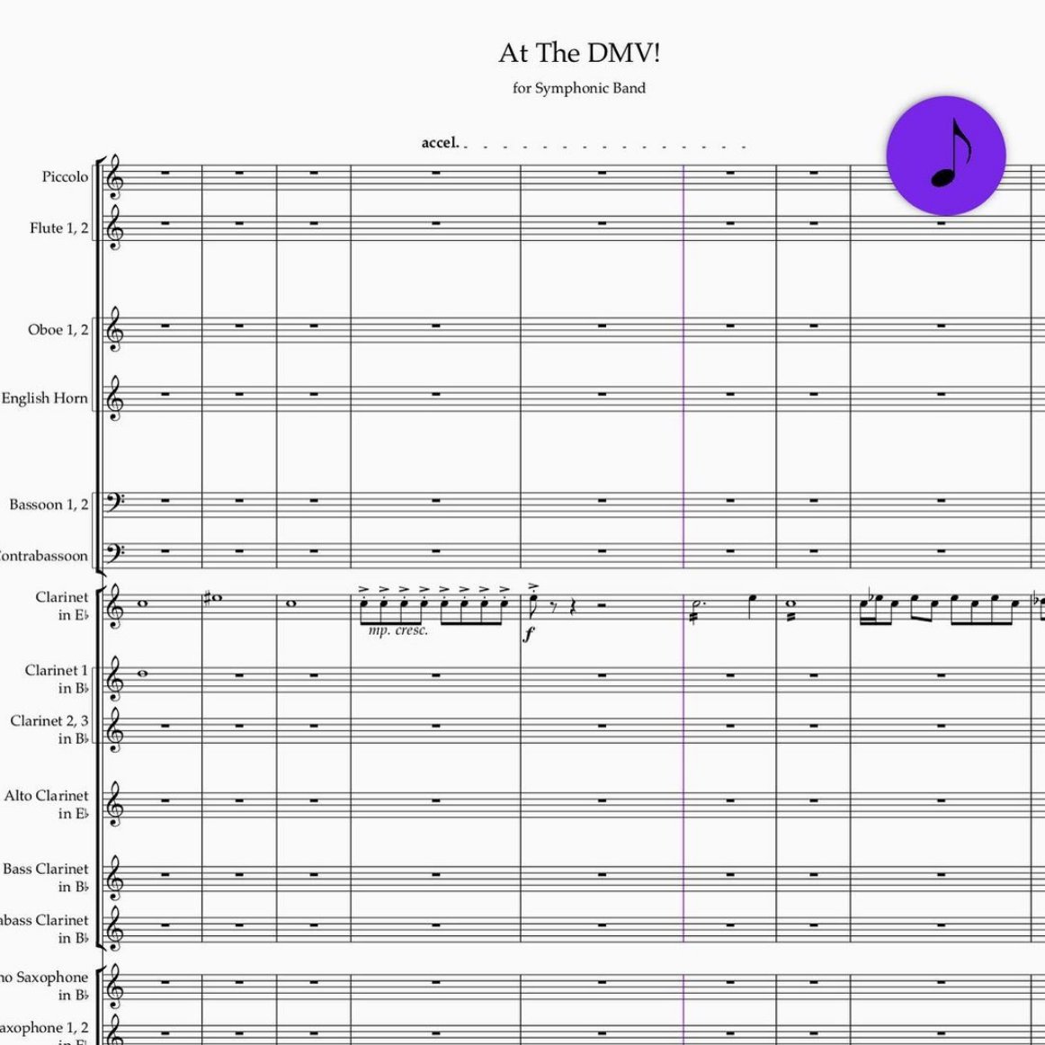 AvidSibelius's tweet photo. ๐น At the DMV!
๐ท https://t.co/P2mB3unmrB
โถ๏ธ https://t.co/5qy3FikN9r
#composer #atthedmv #symphonicband #madpiece #musicnotation #sibelius #avid https://t.co/zpoqDTDbVp