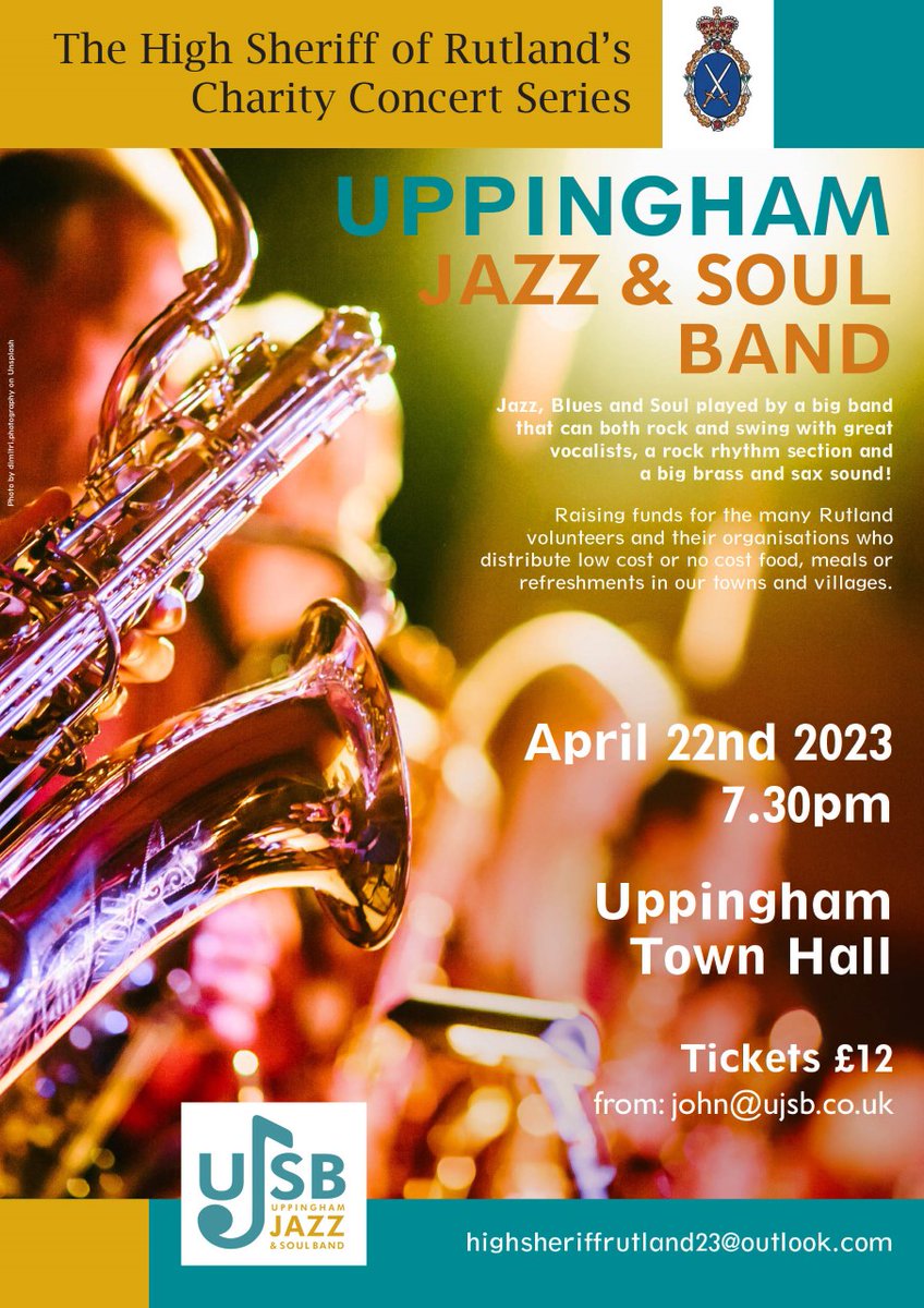 Still some tickets left for my first charity concert on Saturday 22nd April. Great music for dancing ... as well as listening! Free bread & cheese, cash bar. Fundraising for Rutland food charities. Hope to see you there!