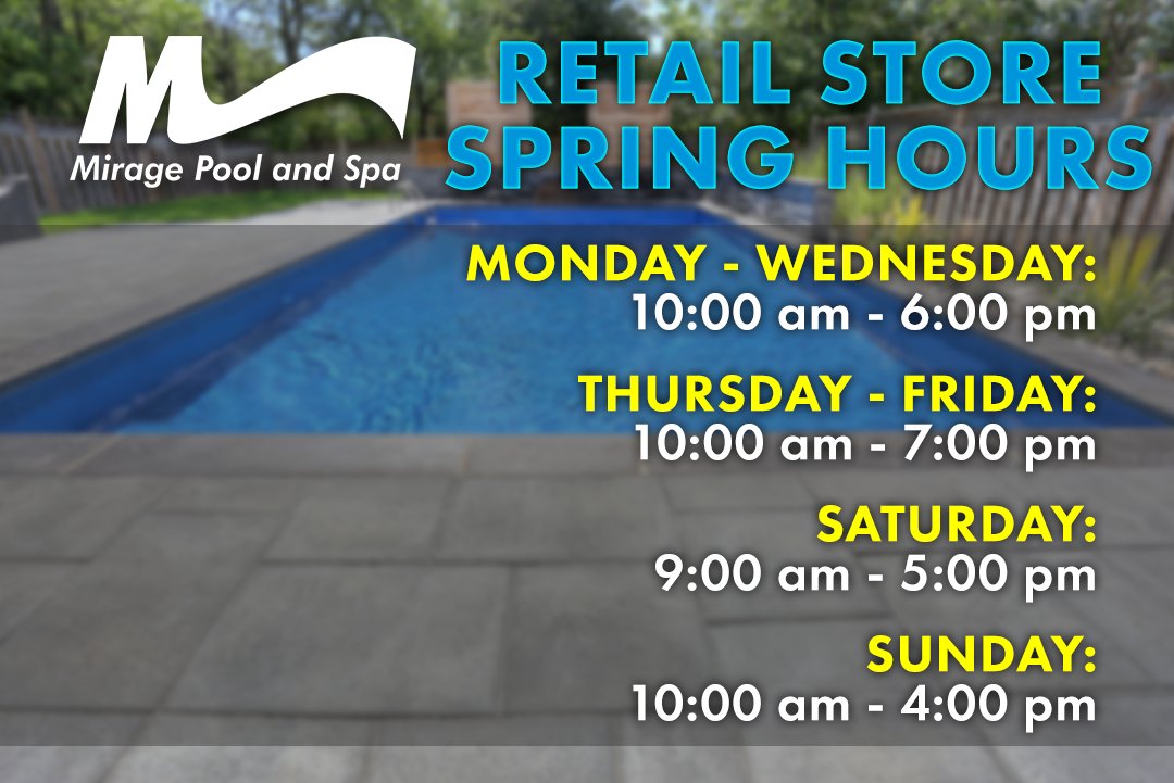 With the beautiful weather arriving please take note of our Spring Retail Hours. We can't wait to see you all in-store soon as we head into our busy season 😊