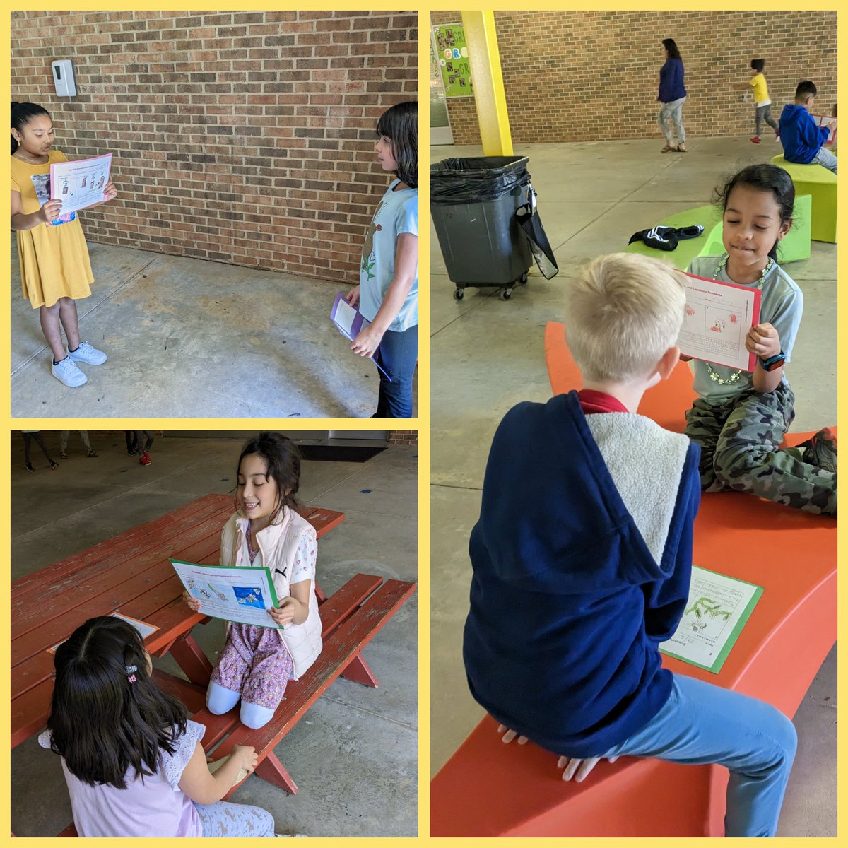 These amazing 2nd graders will be giving an oral presentation to our entire class next week. Today, they practiced with a partner. 

<a href="/BrentwoodMESE/">Brentwood Magnet Elementary School of Engineering</a> <a href="/ELeducation/">EL Education</a> #Pollinator