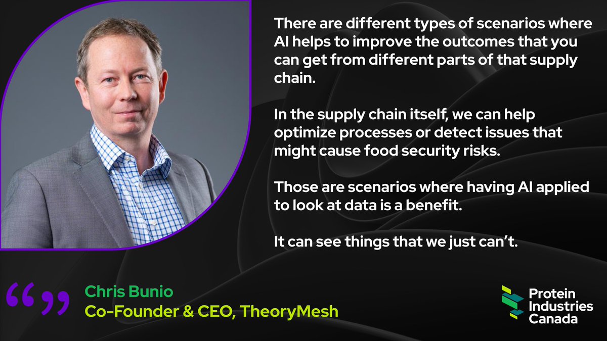 Canada is often looked to as an agricultural powerhouse, but we have the opportunity to take that reputation further. 

<a href="/TheoryMesh/">TheoryMesh</a> says achieving such a reputation begins with implementing more technologies like AI to improve traceability &amp; transparency 

proteinindustriescanada.ca/news/ai-techno…