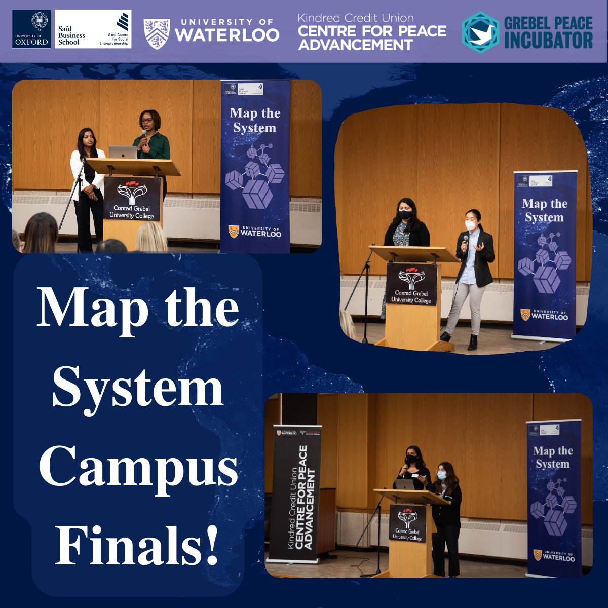 GrebelCPA's tweet image. Congratulations to the five teams that presented their research at the @UWaterloo Map the System campus finals yesterday! The event was a huge success and each team made the audience and judges think with engaging and informative systems maps!

#mapthesystem #systemsthinking